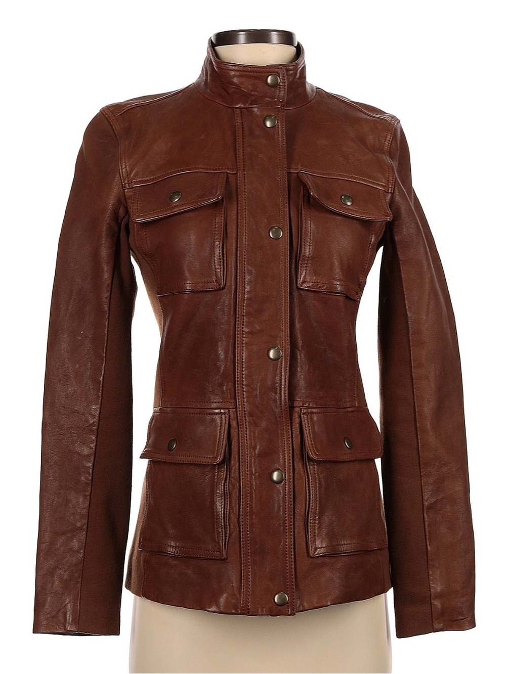 GAP leather and knit utility jacket
